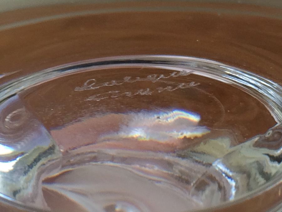 Lalique France Frosted Crystal Leaping Fish (pisces) Ring [Photo 12]