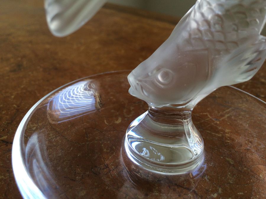 Lalique France Frosted Crystal Leaping Fish (pisces) Ring [Photo 10]