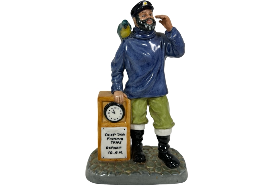 Vintage 1981 Royal Doulton Figurine 'All Aboard' Deep Sea Fishing Trips Depart 10 A.M. HN2940 Large Made In England 9.25H [Photo 1]