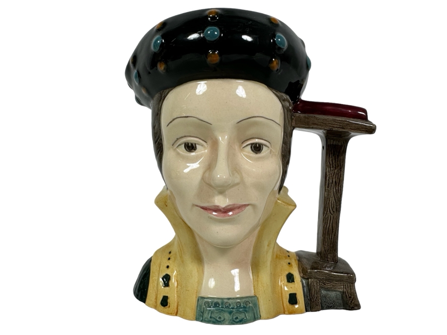 Vintage 1980 Royal Doulton Toby Mug 'Catherine Parr' D6664 Large Made In England 6.5H [Photo 1]