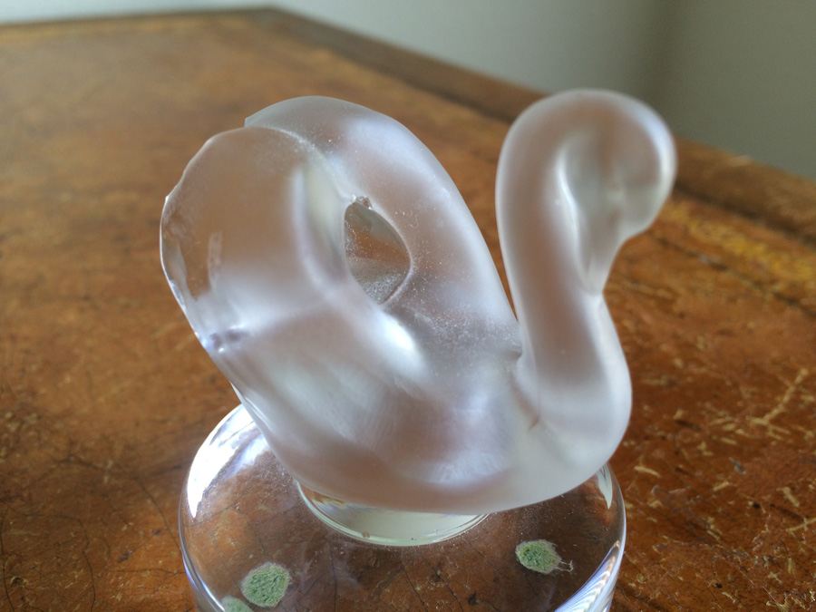 Lalique France Frosted Swan [Photo 4]