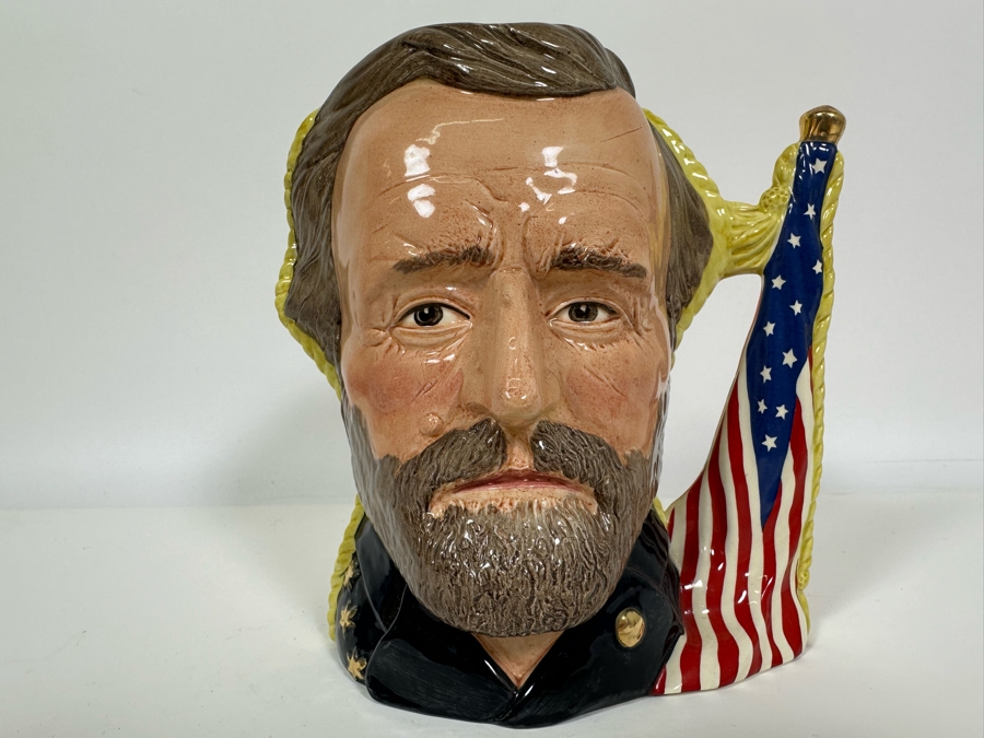 Vintage 1982 Royal Doulton Limited Edition Two Faced Toby Mug 'The Antagonists' Collection: The Civil War Ulysses S. Grant / Robert E. Lee' D6698 Large Made In England 7H Hand Signed By Michael Doulton [Photo 2]
