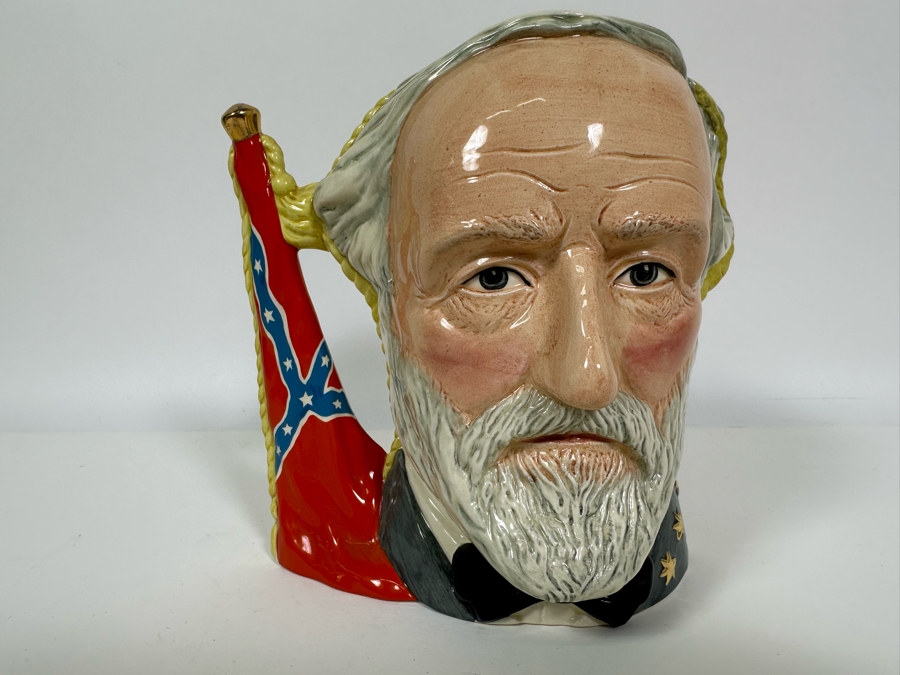 Vintage 1982 Royal Doulton Limited Edition Two Faced Toby Mug 'The Antagonists' Collection: The Civil War Ulysses S. Grant / Robert E. Lee' D6698 Large Made In England 7H Hand Signed By Michael Doulton [Photo 5]