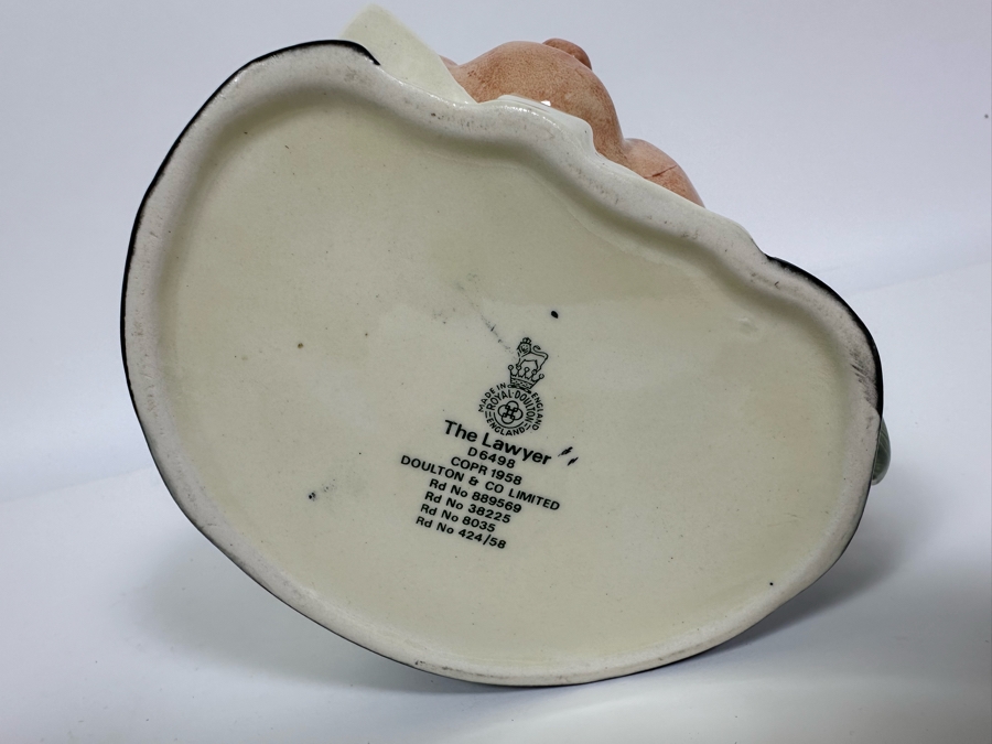 Vintage 1958 Royal Doulton Toby Mug 'The Lawyer' D6498 Large Made In England 7H [Photo 6]