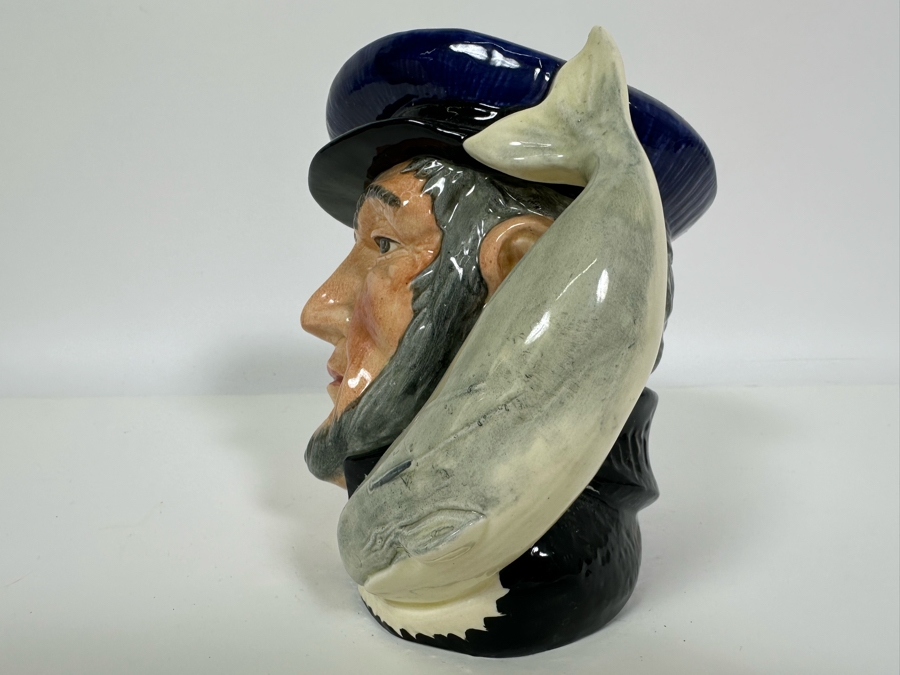 Vintage 1958 Royal Doulton Toby Mug 'Capt Ahab' D6500 Large Made In England 7H [Photo 5]