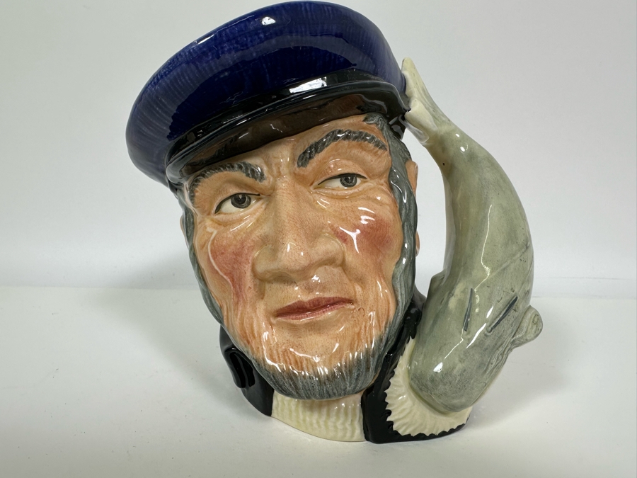 Vintage 1958 Royal Doulton Toby Mug 'Capt Ahab' D6500 Large Made In England 7H [Photo 2]