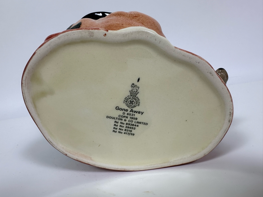 Vintage 1959 Royal Doulton Toby Mug 'Gone Away' D6531 Large Made In England 7H [Photo 8]