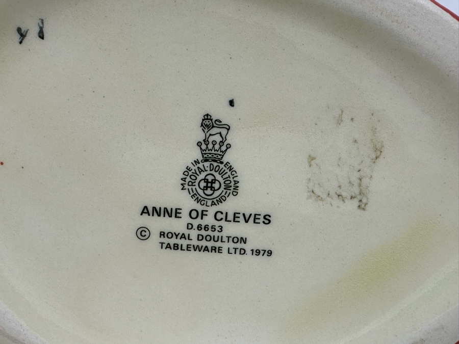 Vintage 1979 Royal Doulton Toby Mug 'Anne Of Cleves' D6653 Large Made In England 7H [Photo 7]