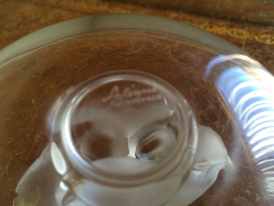 Lalique France Frosted Love Birds Pin Ring [Photo 10]