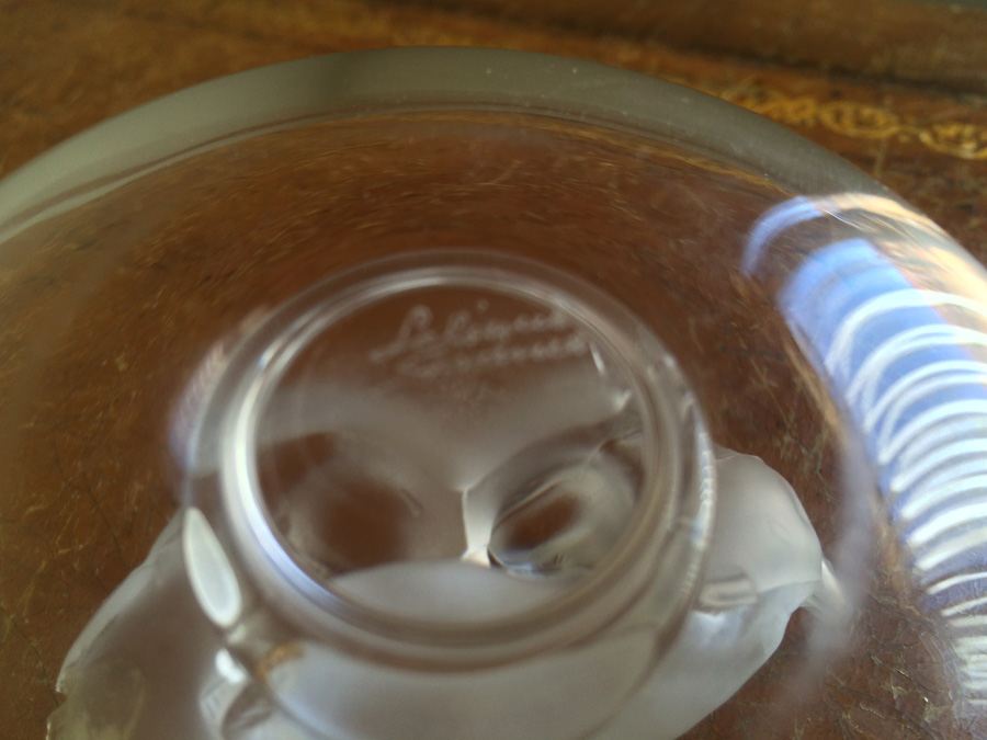 Lalique France Frosted Love Birds Pin Ring [Photo 11]