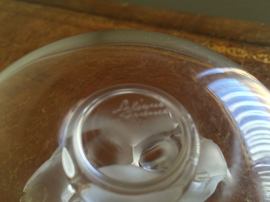 Lalique France Frosted Love Birds Pin Ring [Photo 9]