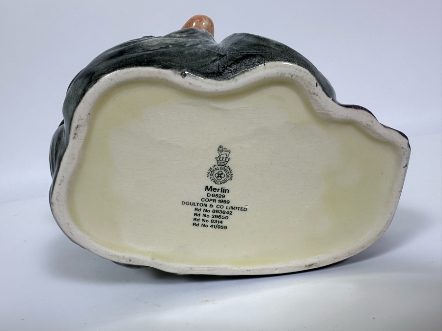 Vintage 1959 Royal Doulton Toby Mug 'Merlin' D6529 Large Made In England 7.5H [Photo 6]