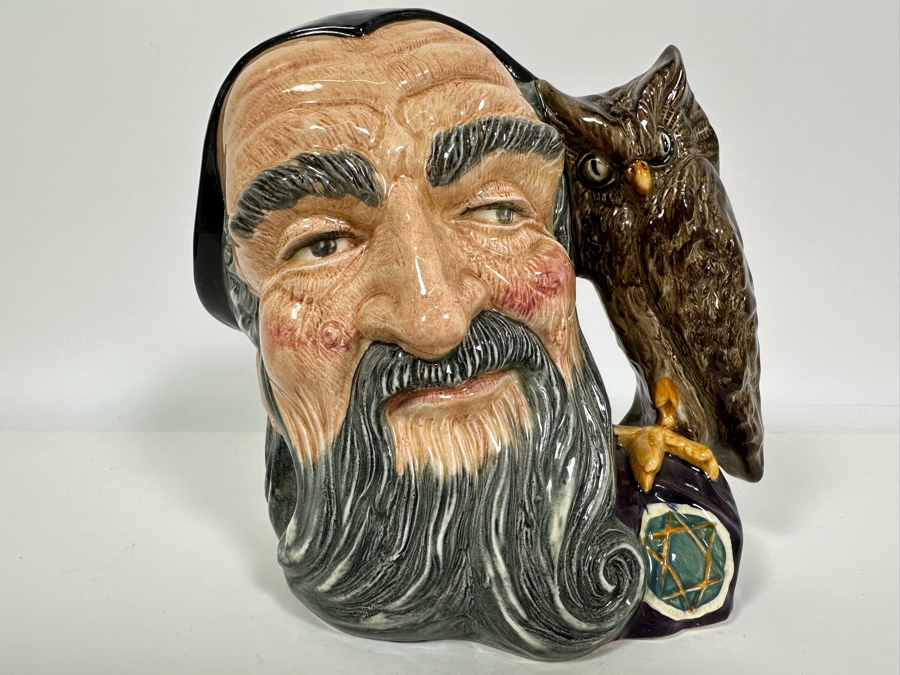 Vintage 1959 Royal Doulton Toby Mug 'Merlin' D6529 Large Made In England 7.5H [Photo 2]