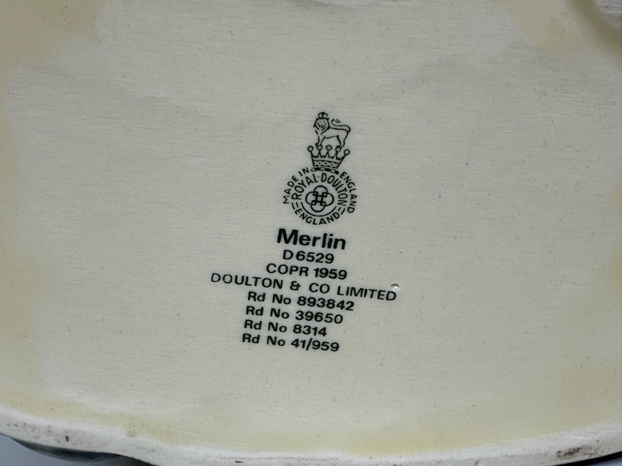 Vintage 1959 Royal Doulton Toby Mug 'Merlin' D6529 Large Made In England 7.5H [Photo 7]