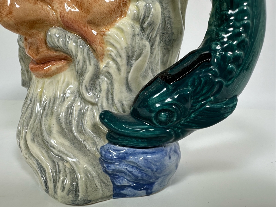 Vintage 1960 Royal Doulton Toby Mug 'Neptune' D6548 Large Made In England 7.5H [Photo 6]