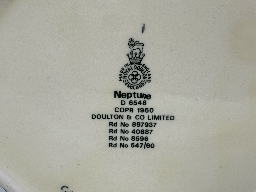 Vintage 1960 Royal Doulton Toby Mug 'Neptune' D6548 Large Made In England 7.5H [Photo 8]