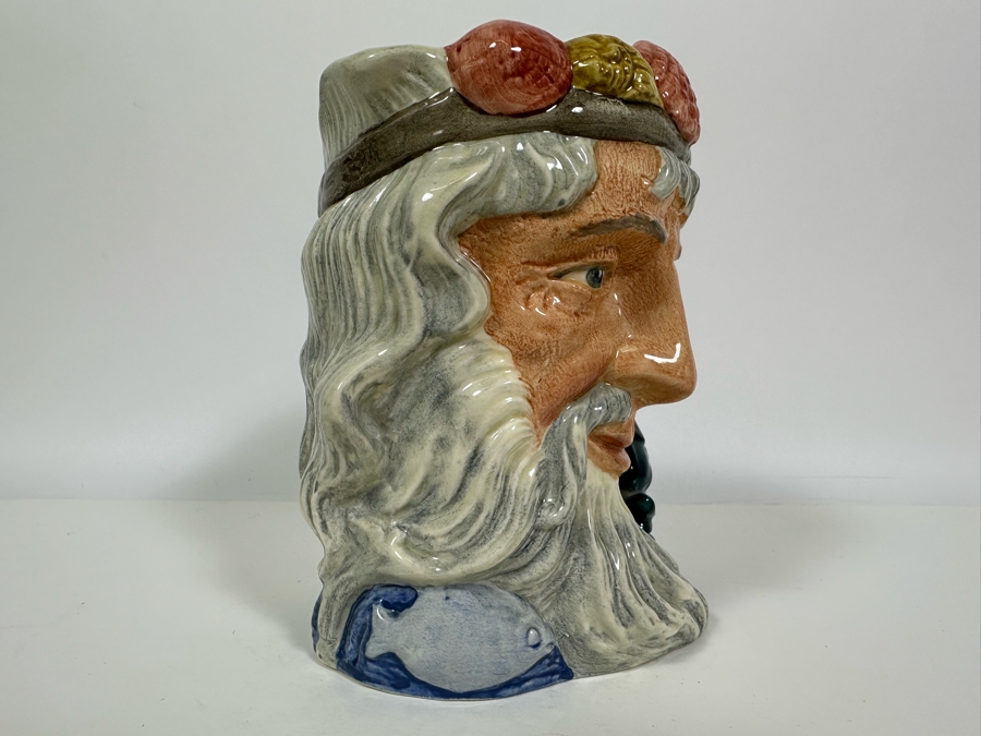 Vintage 1960 Royal Doulton Toby Mug 'Neptune' D6548 Large Made In England 7.5H [Photo 3]