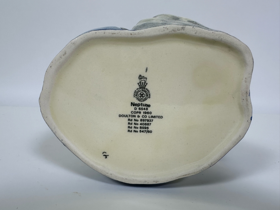 Vintage 1960 Royal Doulton Toby Mug 'Neptune' D6548 Large Made In England 7.5H [Photo 7]