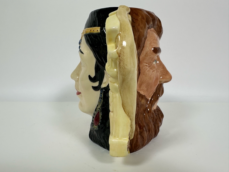Vintage 1987 Limited Edition Royal Doulton Two Faced Toby Mug 'Star-Crossed Lovers Collection: Samson & Delilah' D6787 Large Made In England 7H [Photo 5]