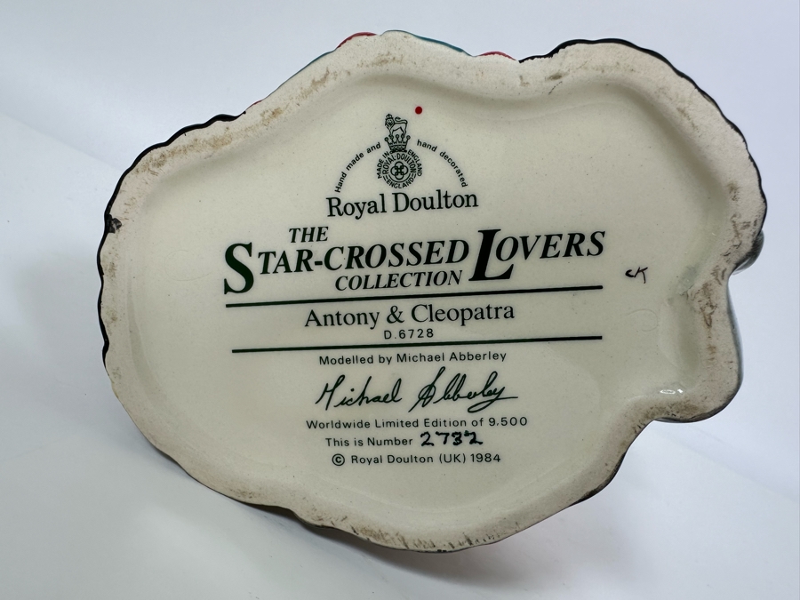 Vintage 1984 Limited Edition Royal Doulton Two Faced Toby Mug 'Star-Crossed Lovers Collection: Antony & Cleopatra' D6728 Large Made In England 7H [Photo 6]