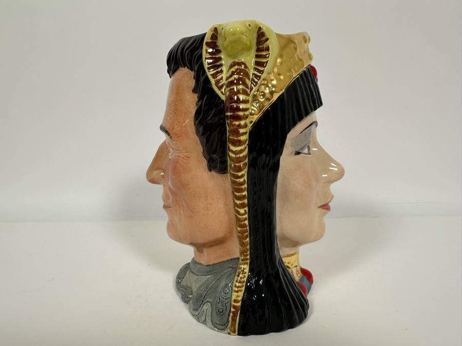 Vintage 1984 Limited Edition Royal Doulton Two Faced Toby Mug 'Star-Crossed Lovers Collection: Antony & Cleopatra' D6728 Large Made In England 7H [Photo 3]