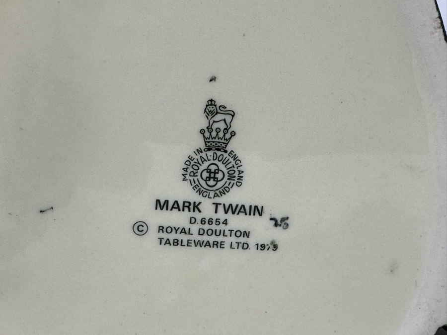 Vintage 1979 Royal Doulton Toby Mug 'Mark Twain' D6654 Large Made In England 7H [Photo 7]