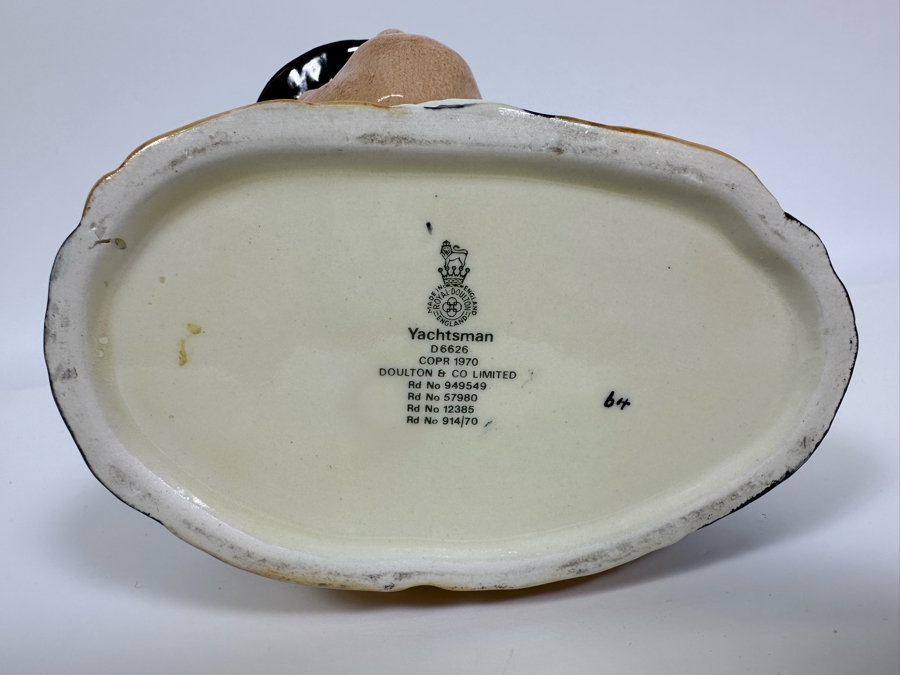 Vintage 1970 Royal Doulton Toby Mug 'Yachtsman' D6626 Large Made In England 7.5H [Photo 6]