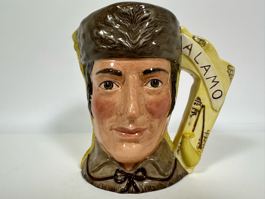Vintage 1984 Royal Doulton Limited Edition Two Faced Toby Mug 'The Antagonists' Collection: The Battle Of The Alamo 1836 Davy Crockett / Antonio Lopez De Santa Anna' D6729 Large Made In England 7H [Photo 2]