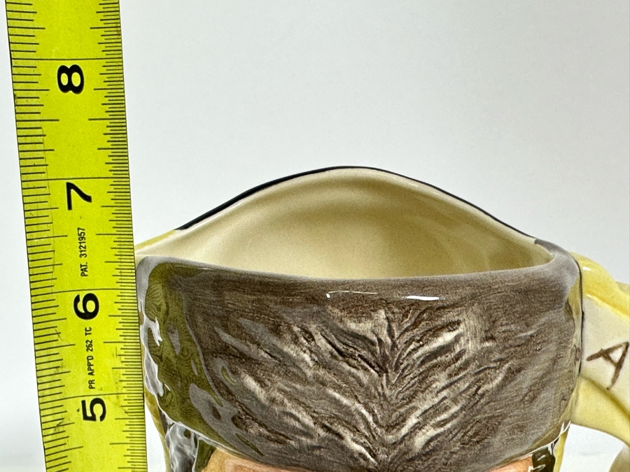 Vintage 1984 Royal Doulton Limited Edition Two Faced Toby Mug 'The Antagonists' Collection: The Battle Of The Alamo 1836 Davy Crockett / Antonio Lopez De Santa Anna' D6729 Large Made In England 7H [Photo 9]