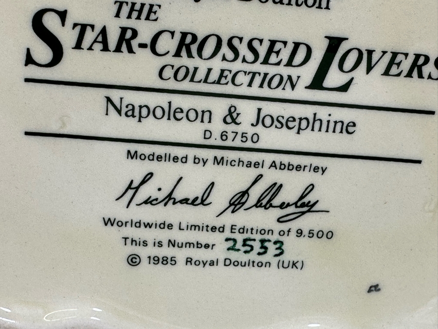 Vintage 1985 Limited Edition Royal Doulton Two Faced Toby Mug 'Star-Crossed Lovers Collection: Napoleon & Josephine' D6750 Large Made In England 7H [Photo 7]