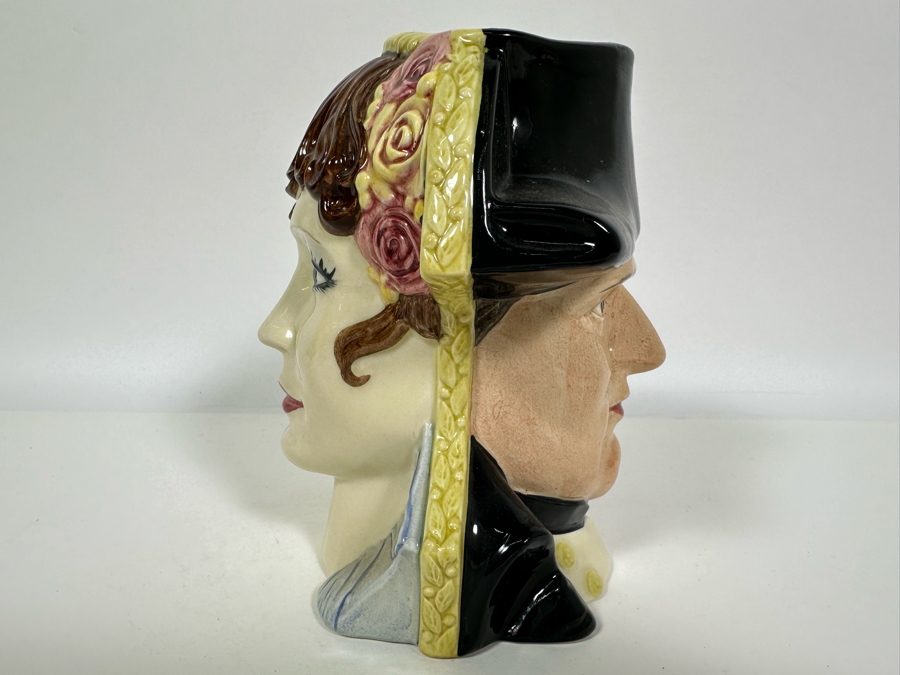 Vintage 1985 Limited Edition Royal Doulton Two Faced Toby Mug 'Star-Crossed Lovers Collection: Napoleon & Josephine' D6750 Large Made In England 7H [Photo 3]