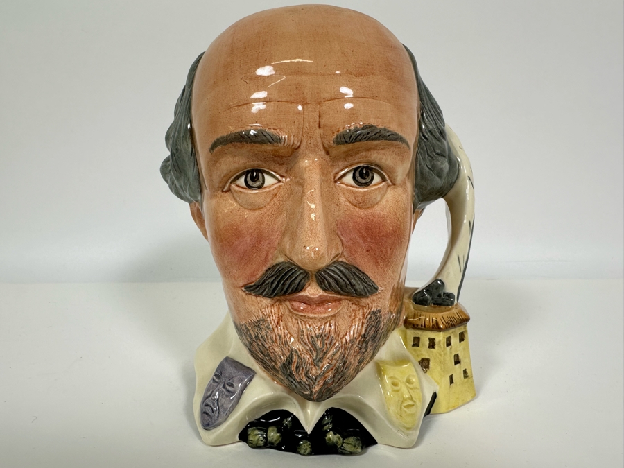 Vintage 1982 Royal Doulton Toby Mug 'The Shakespearean Collection: William Shakespeare' D6689 Large Made In England 7.5H [Photo 2]