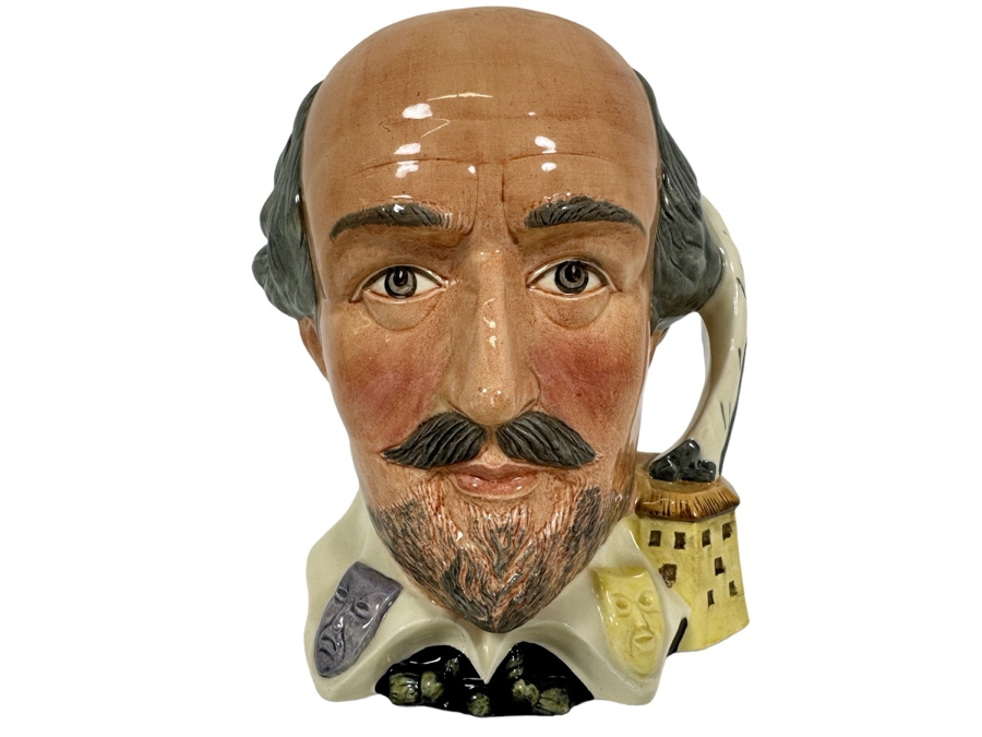 Vintage 1982 Royal Doulton Toby Mug 'The Shakespearean Collection: William Shakespeare' D6689 Large Made In England 7.5H [Photo 1]