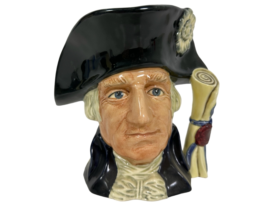 Vintage 1982 Royal Doulton Toby Mug 'George Washington 1732-1799' First Issued In 1982 To Celebrate The 250th Anniversary Of His Birth D6669 Large Made In England 7.5H