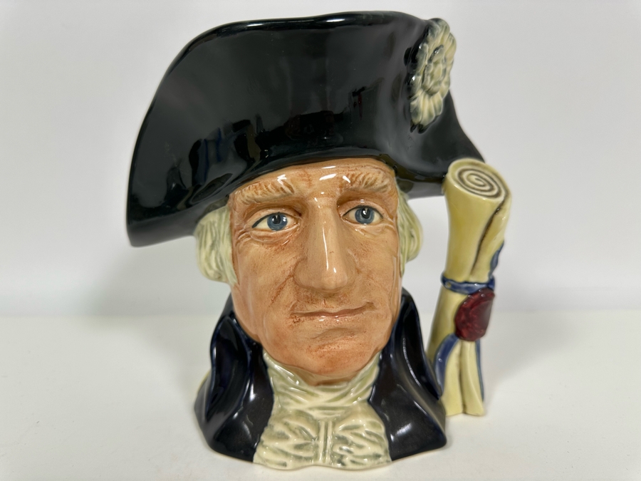 Vintage 1982 Royal Doulton Toby Mug 'George Washington 1732-1799' First Issued In 1982 To Celebrate The 250th Anniversary Of His Birth D6669 Large Made In England 7.5H [Photo 2]
