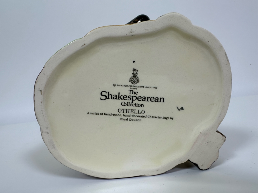 Vintage 1982 Royal Doulton Toby Mug 'The Shakespearean Collection: Othello' D6673 Large Made In England 7H [Photo 7]