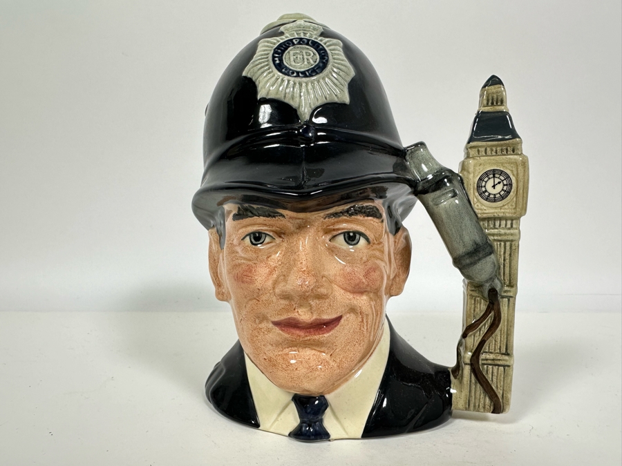 Vintage 1985 Royal Doulton Toby Mug 'The London 'Bobby'' D6744 Large Made In England 7H [Photo 2]