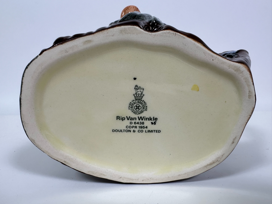 Vintage 1954 Royal Doulton Toby Mug 'Rip Van Winkle' D6438 Large Made In England 7H [Photo 7]