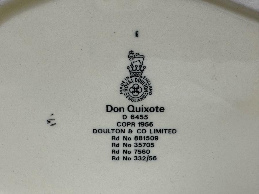 Vintage 1956 Royal Doulton Toby Mug 'Don Quixote' D6455 Large Made In England 7.5H [Photo 8]
