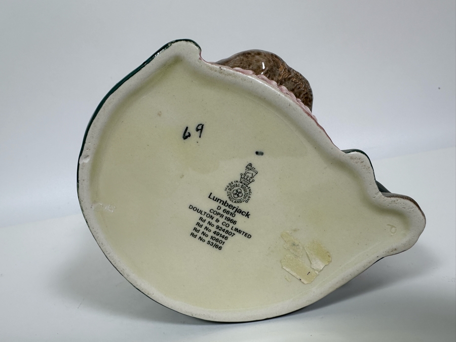 Vintage 1966 Royal Doulton Toby Mug 'Lumberjack' D6610 Large Made In England 7H [Photo 8]