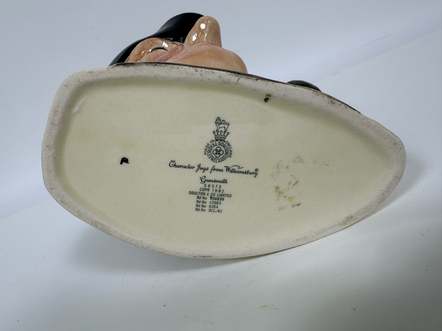 Vintage 1962 Royal Doulton Toby Mug 'Character Jugs From Williamsburg: Gunsmith' D6573 Large Made In England 7.25H [Photo 7]