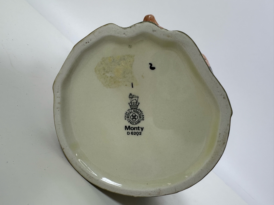 Vintage Early Royal Doulton Toby Mug 'Monty' D6202 Large Made In England 6H [Photo 6]
