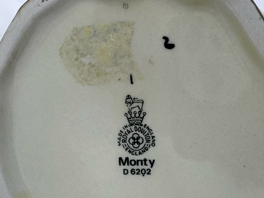 Vintage Early Royal Doulton Toby Mug 'Monty' D6202 Large Made In England 6H [Photo 7]