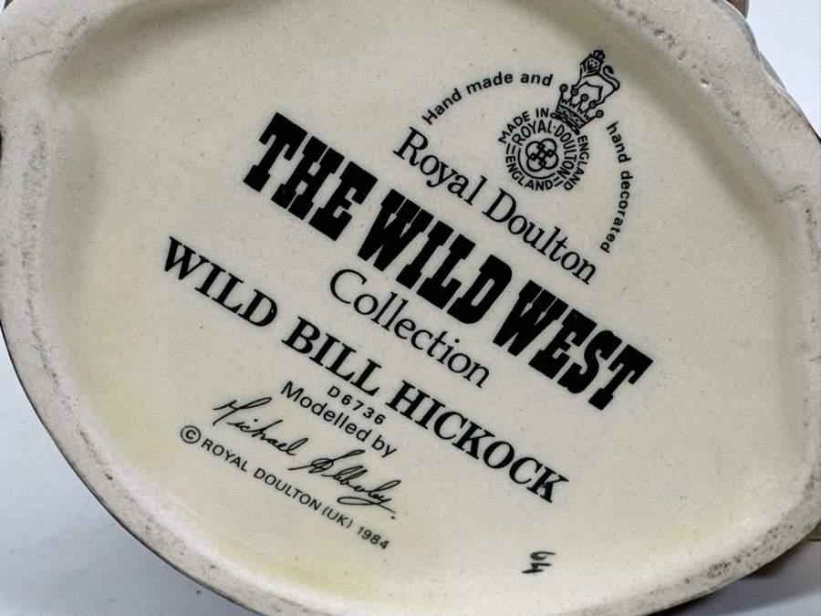 Vintage 1984 Royal Doulton Toby Mug 'The Wild West Collection: Wild Bill Hickock' D6736 Made In England 5.5H [Photo 7]