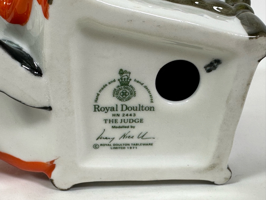 Vintage 1971 Royal Doulton Figurine 'The Judge' HN2443 Made In England 6.5H [Photo 9]