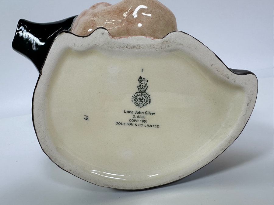 Vintage 1951 Royal Doulton Toby Mug 'Long John Silver' D6335 Large Made In England 7H [Photo 7]