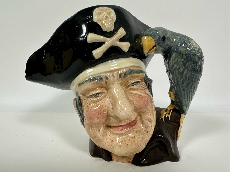 Vintage 1951 Royal Doulton Toby Mug 'Long John Silver' D6335 Large Made In England 7H [Photo 2]