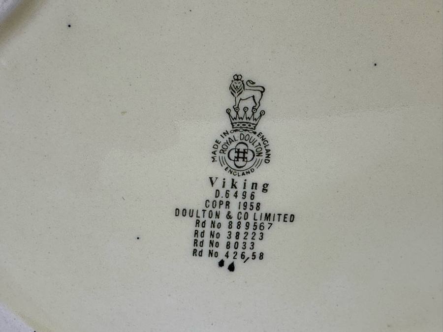 Vintage 1958 Royal Doulton Toby Mug 'Viking' D6496 Large Made In England 7.25H [Photo 8]