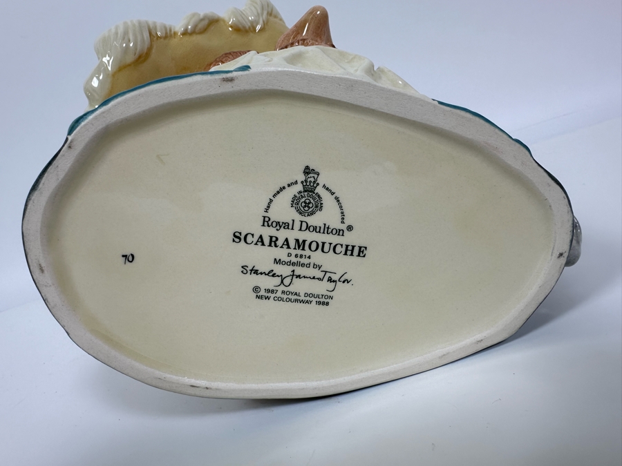 Vintage 1987 Royal Doulton Toby Mug 'Scaramouche' D6814 Large Made In England 6.75H [Photo 6]