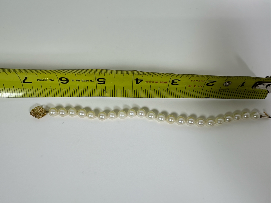 7' Pearl Bracelet With 14K Gold Clasp [Photo 10]